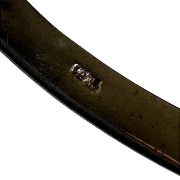 Sterling Silver Ladies Hinged Bracelet Elegantly Designed Modernist Style - Picture 4 of 5